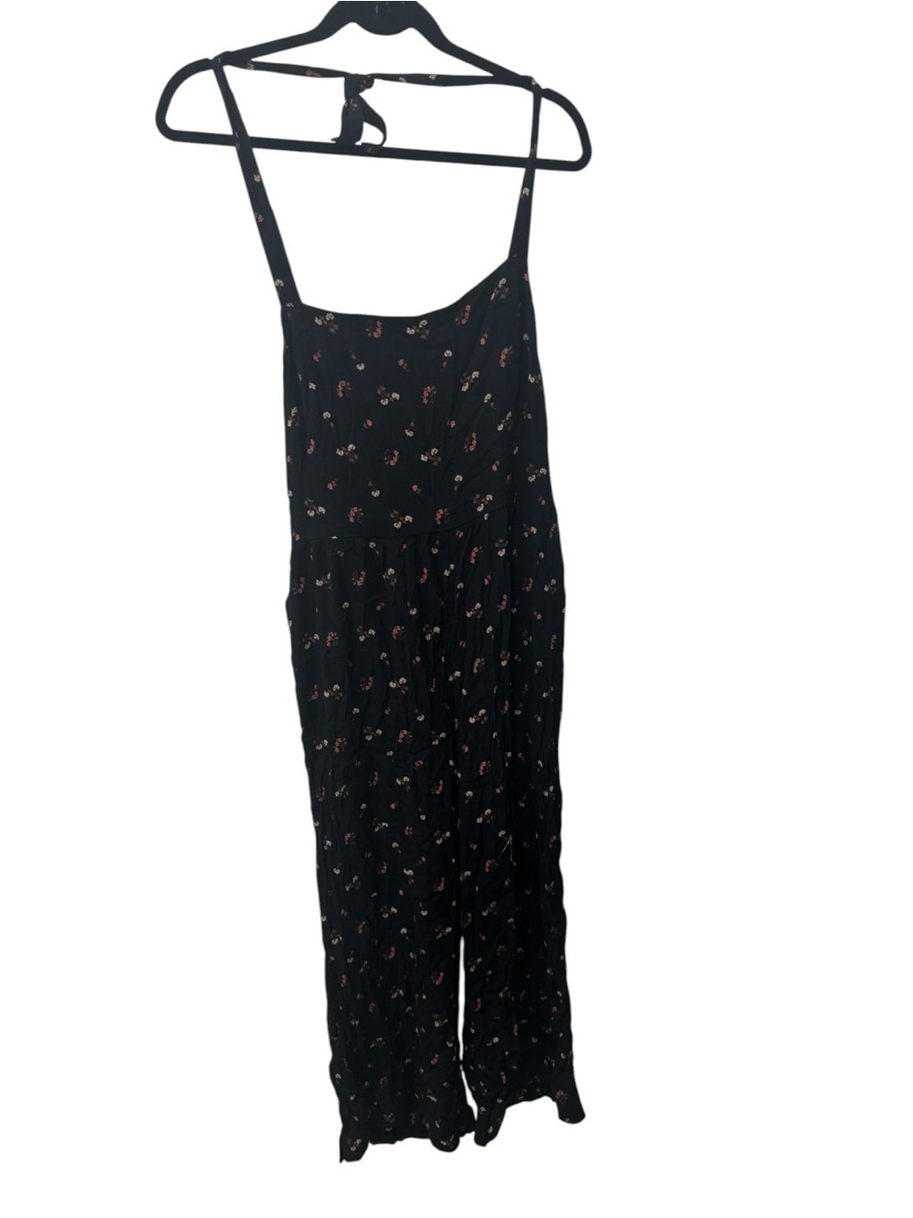 Madewell Flower Toss floral print smocked back crop jumpsuit women’s size 14
